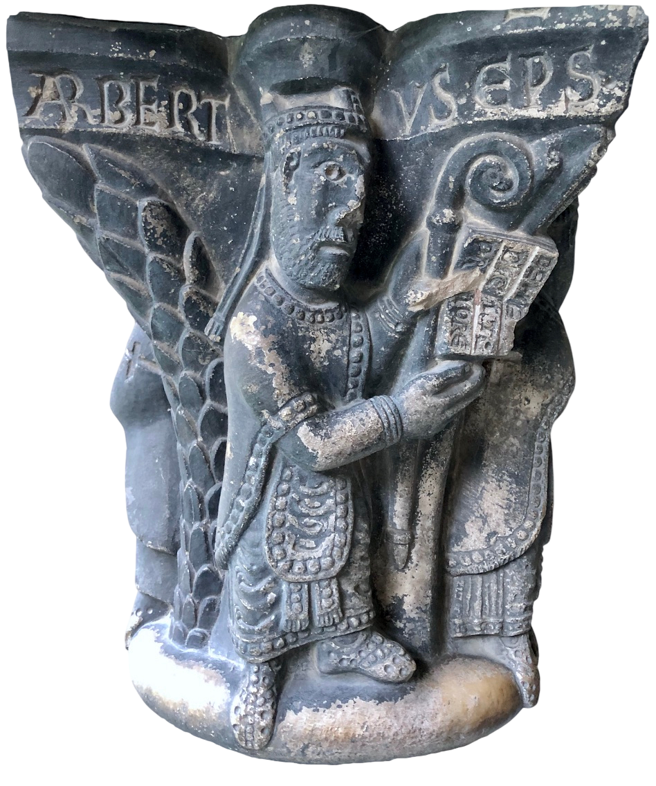 Capitello scolpito del chiostro della Collegiata di Sant'Orso ad Aosta.