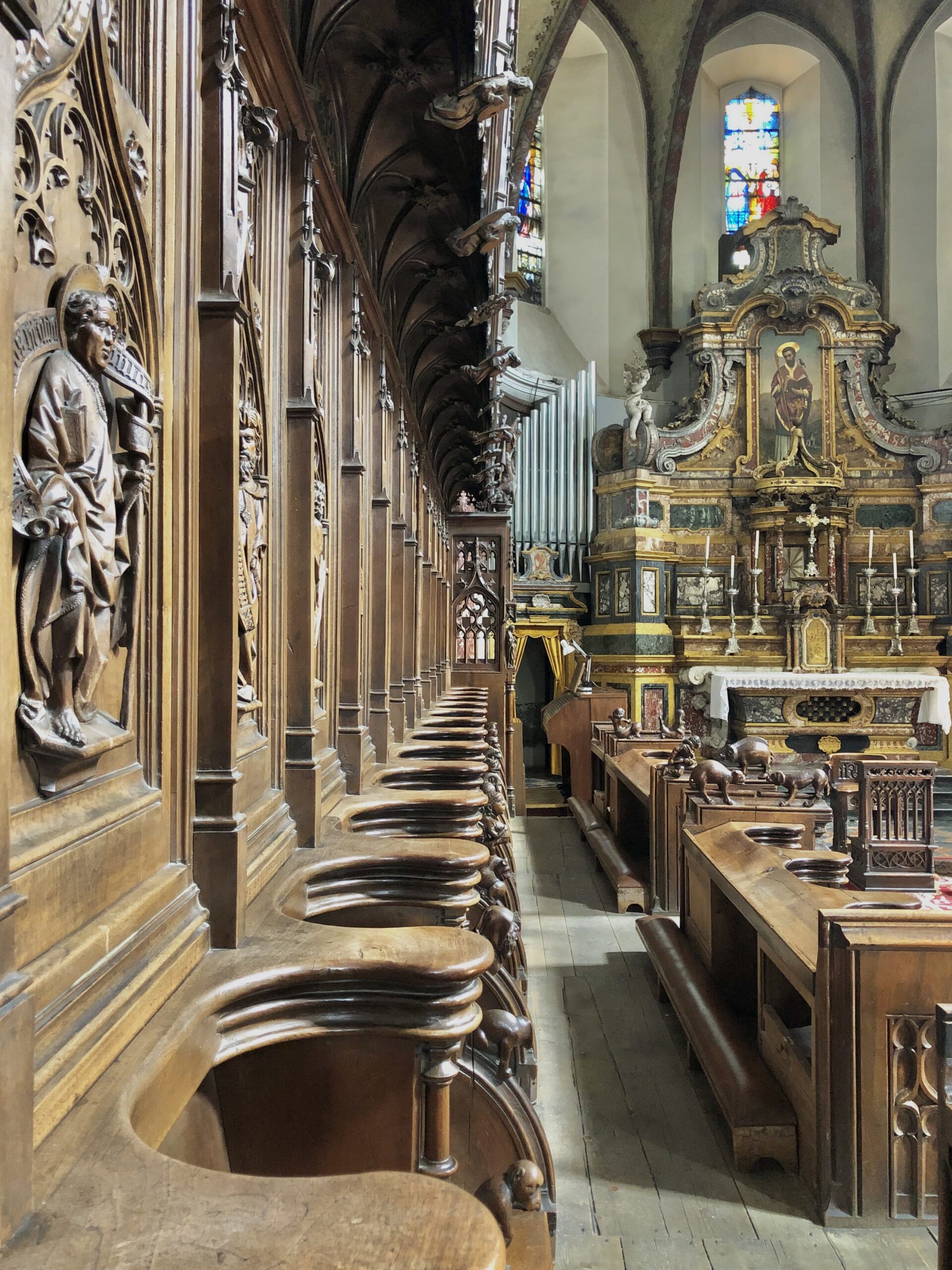 Stalli in legno intagliato e coro della Collegiata di Sant'Orso ad Aosta, Valle d'Aosta